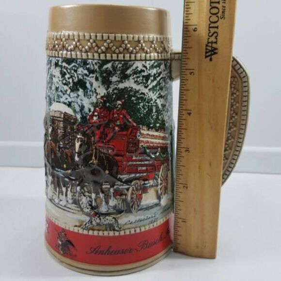 Anheuser Busch Budweiser Stein Beer Mug Bud Clydesdale "C" Series Vintage Vtg - Picture 7 of 8